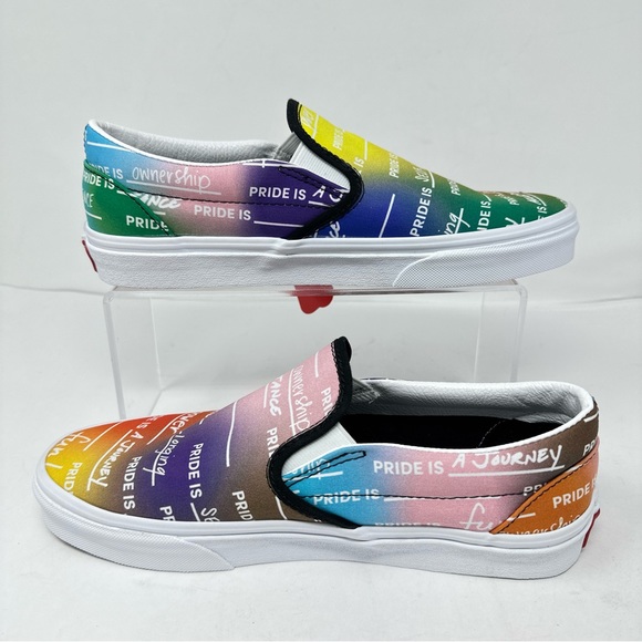 Vans Classic Slip On Pride Rainbow Sneakers - Picture 6 of 8